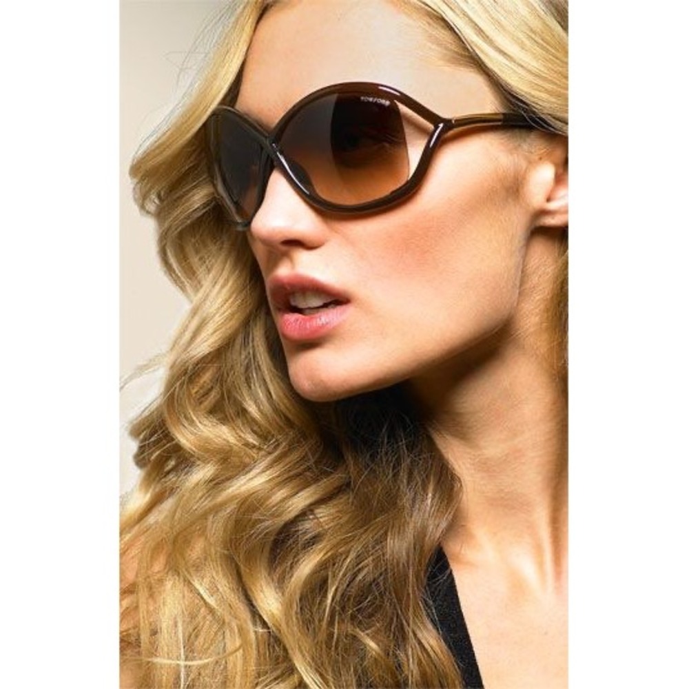 Tom Ford Whitney Sunglasses TF9 692 Brown gradient Gold Wrap Made in Italy
